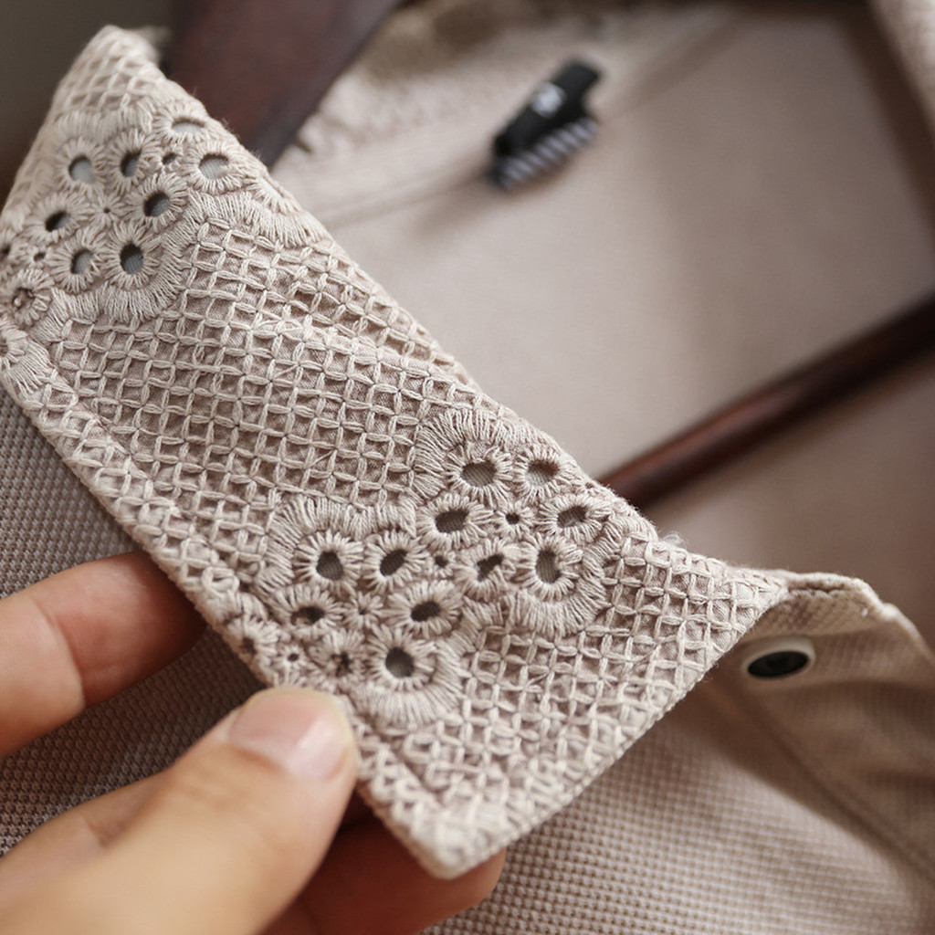 Beaded Floor Cotton Polo Shirt