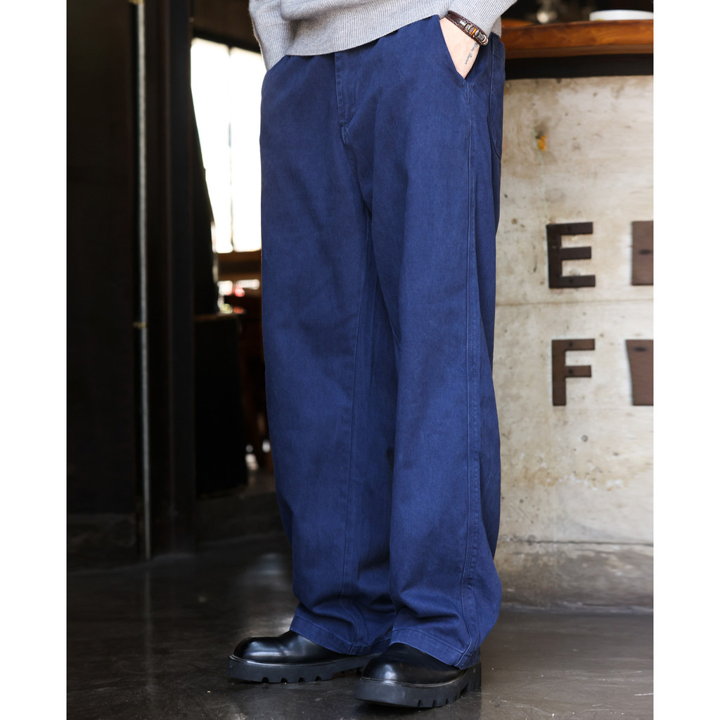 Magic Blue Retro Overalls Casual Pants Men Heavy Industry Washed Vintage Straight Fleece Long Pants
