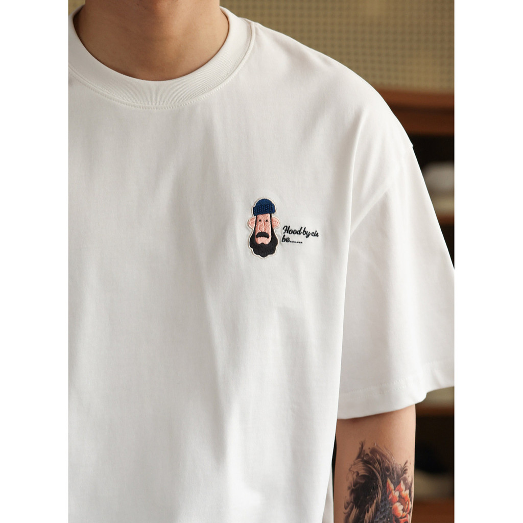 245g Fun Embroidered Printed T-Shirt