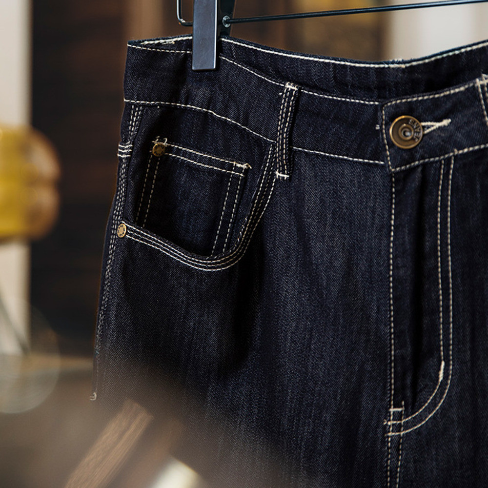 Ice Silk Thin Denim Shorts
