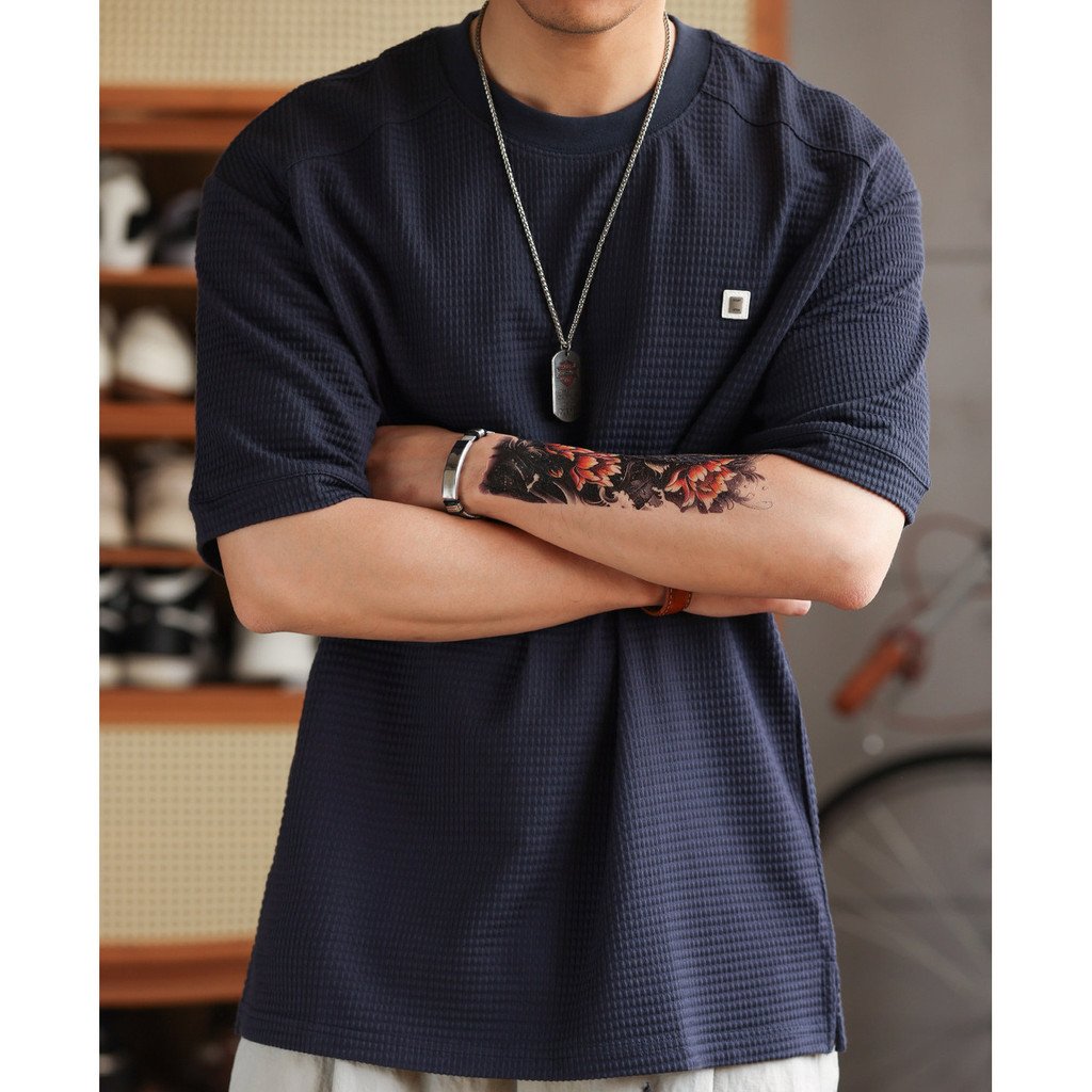 220g Waffle Textured Cool Breathable T-Shirt