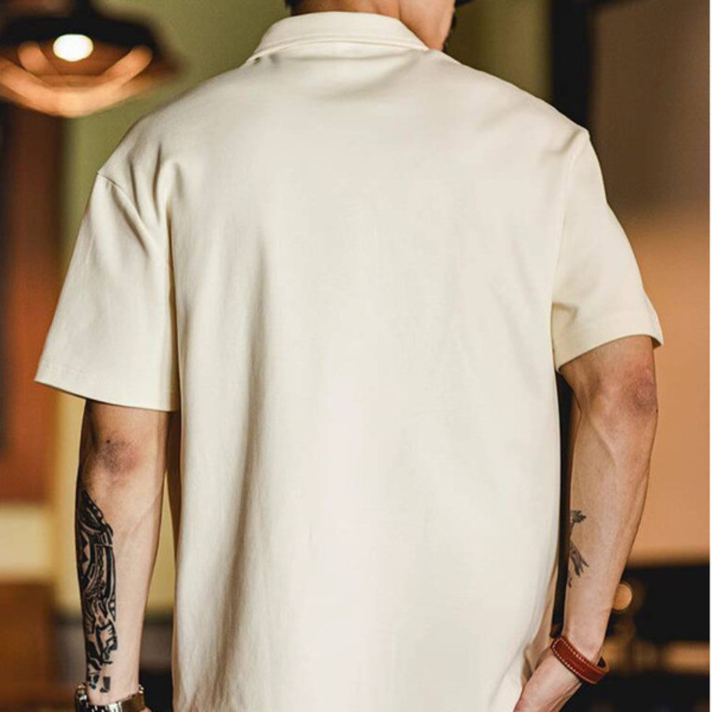 Stitching Contrast Color Polo Shirt