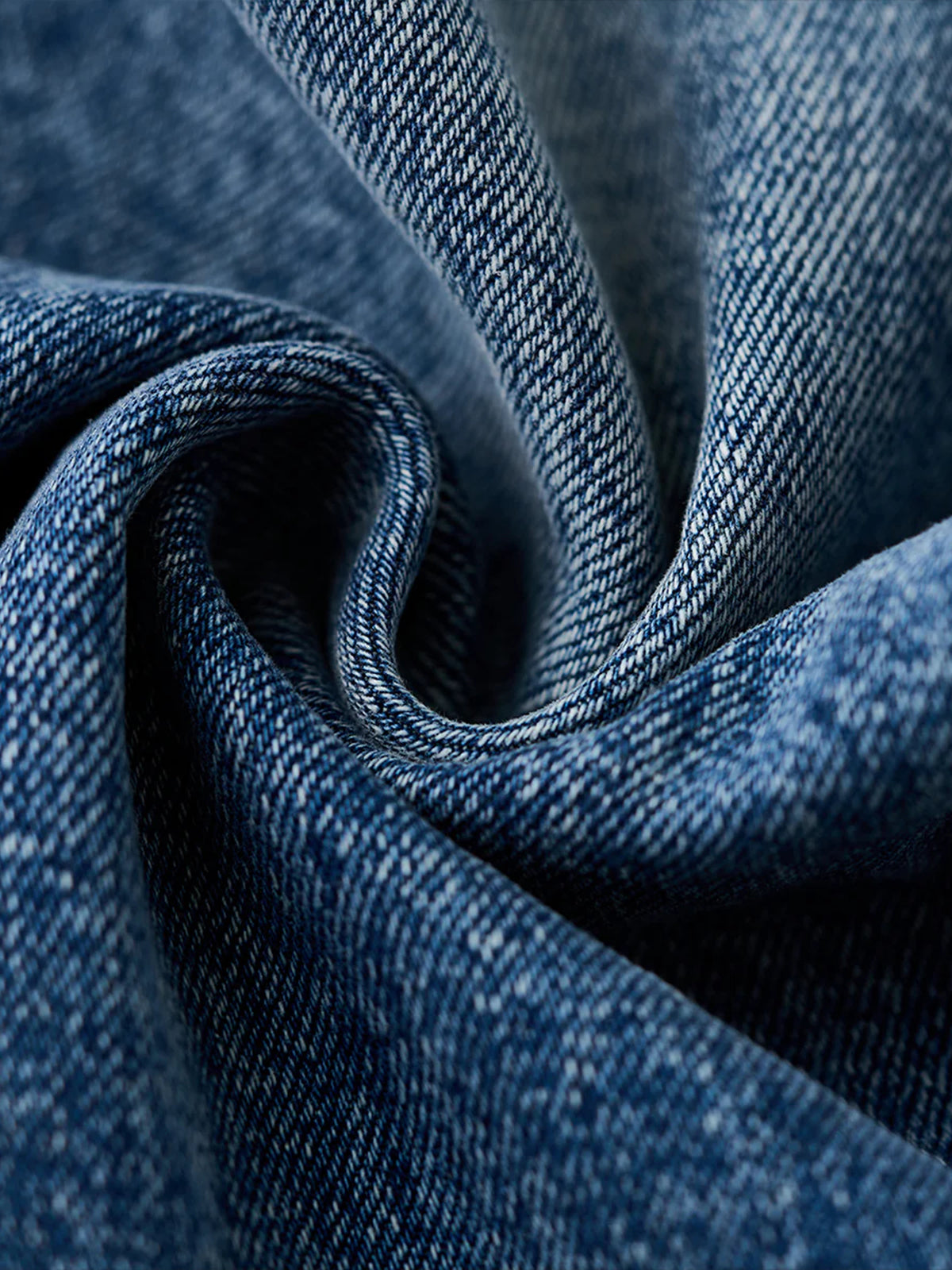 Washed & Whiskered Blue Straight Denim Pants