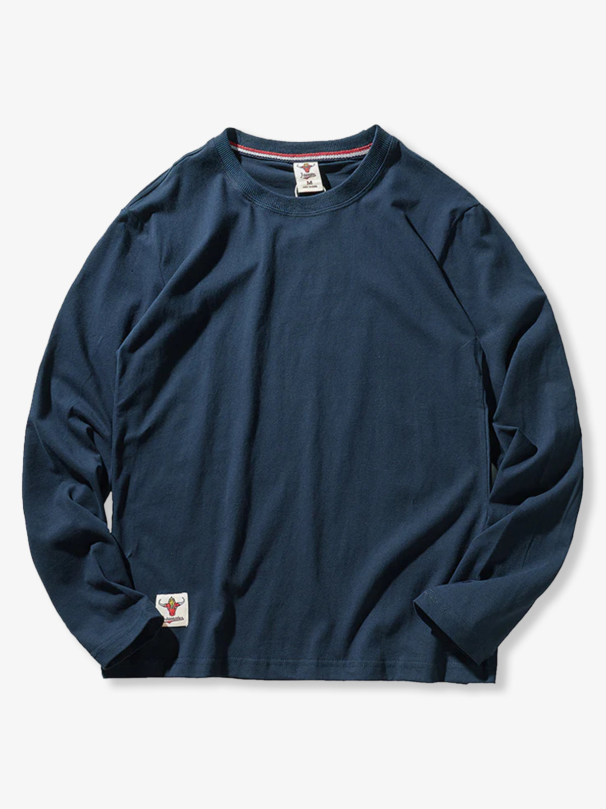 7 Solid Colors- Washed Brushed Cotton Long Sleeve Tee