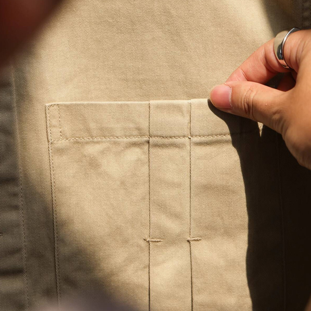 Knife Pleated Pocket Shirt