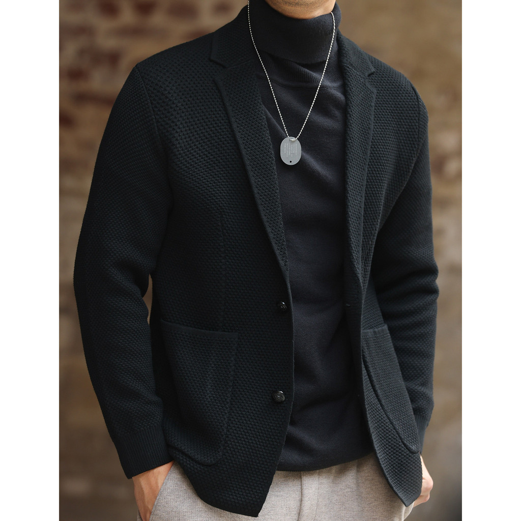 Texture Knitted Suit