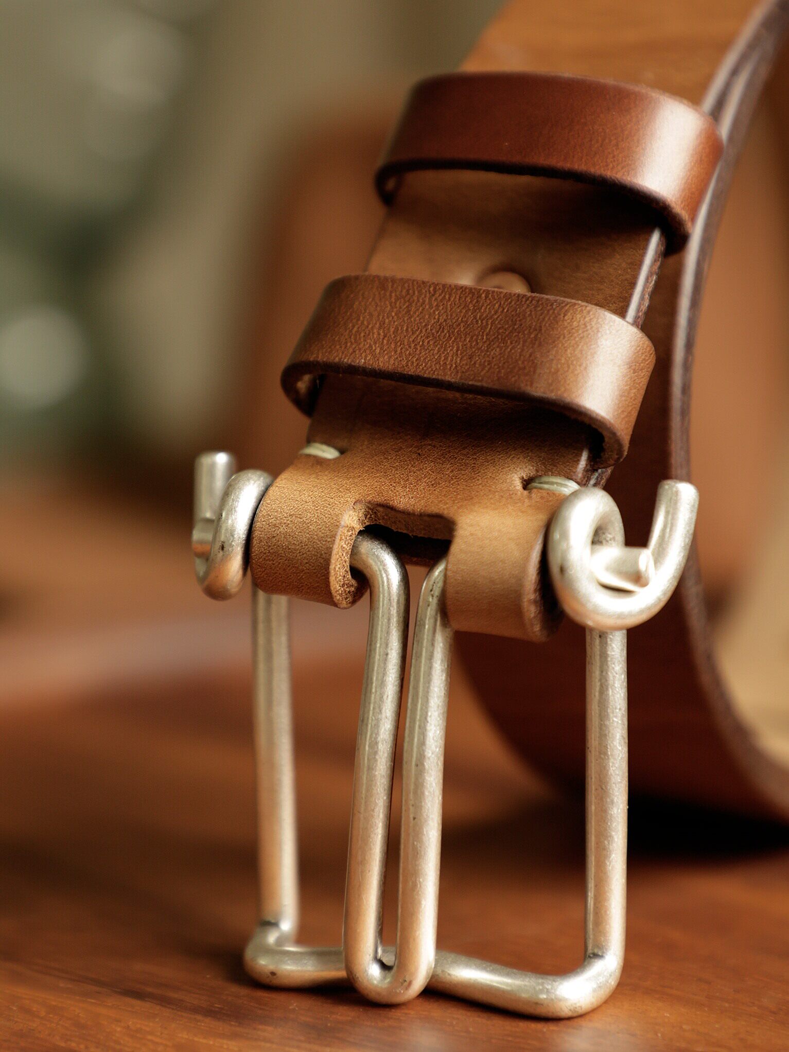 American Holvin Tea Core Leather Belt