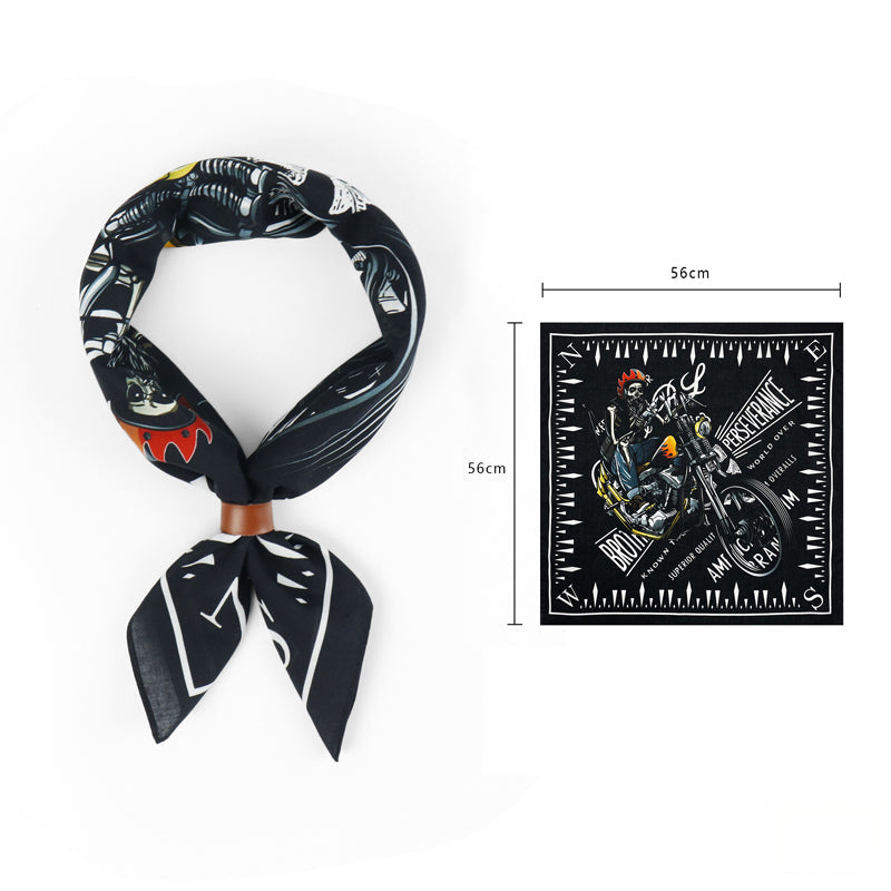 Bike bandanas with leather clips