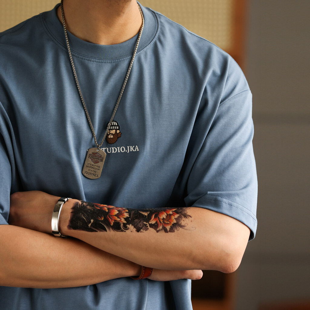 100% Cotton Embroidered Red T-Shirt