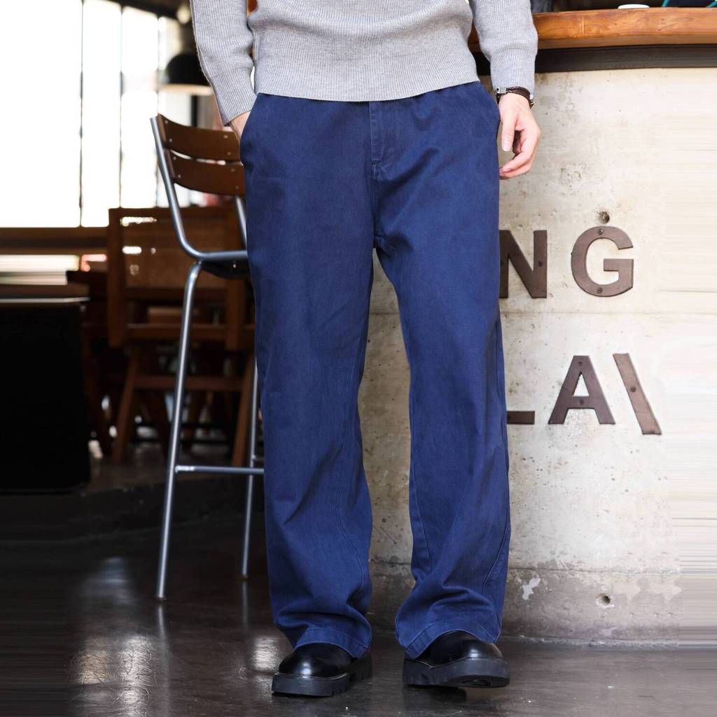 Magic Blue Retro Overalls Casual Pants Men Heavy Industry Washed Vintage Straight Fleece Long Pants