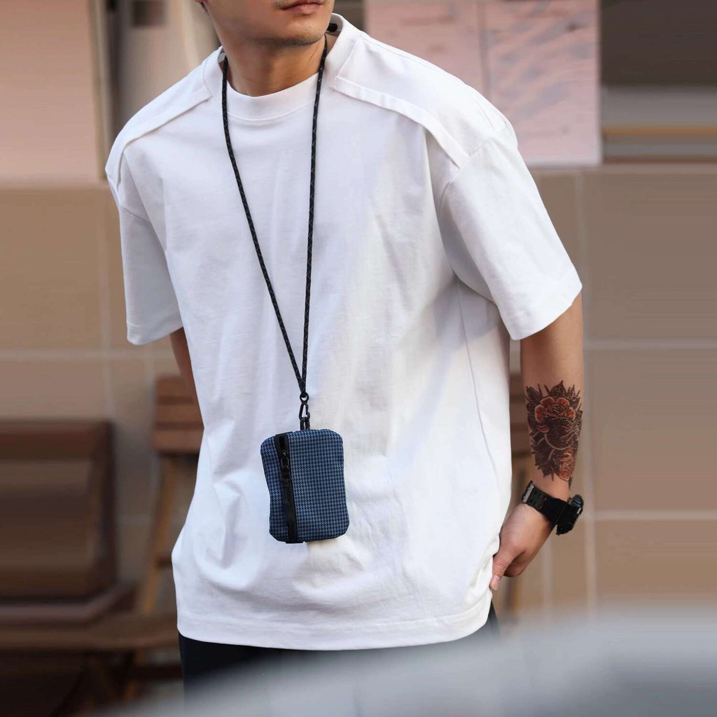 Wuluwear 280g Stitching Tailoring Casual Short-Sleeved T-Shirt Men Loose Pure Cotton Round Neck Sports TEE Summer