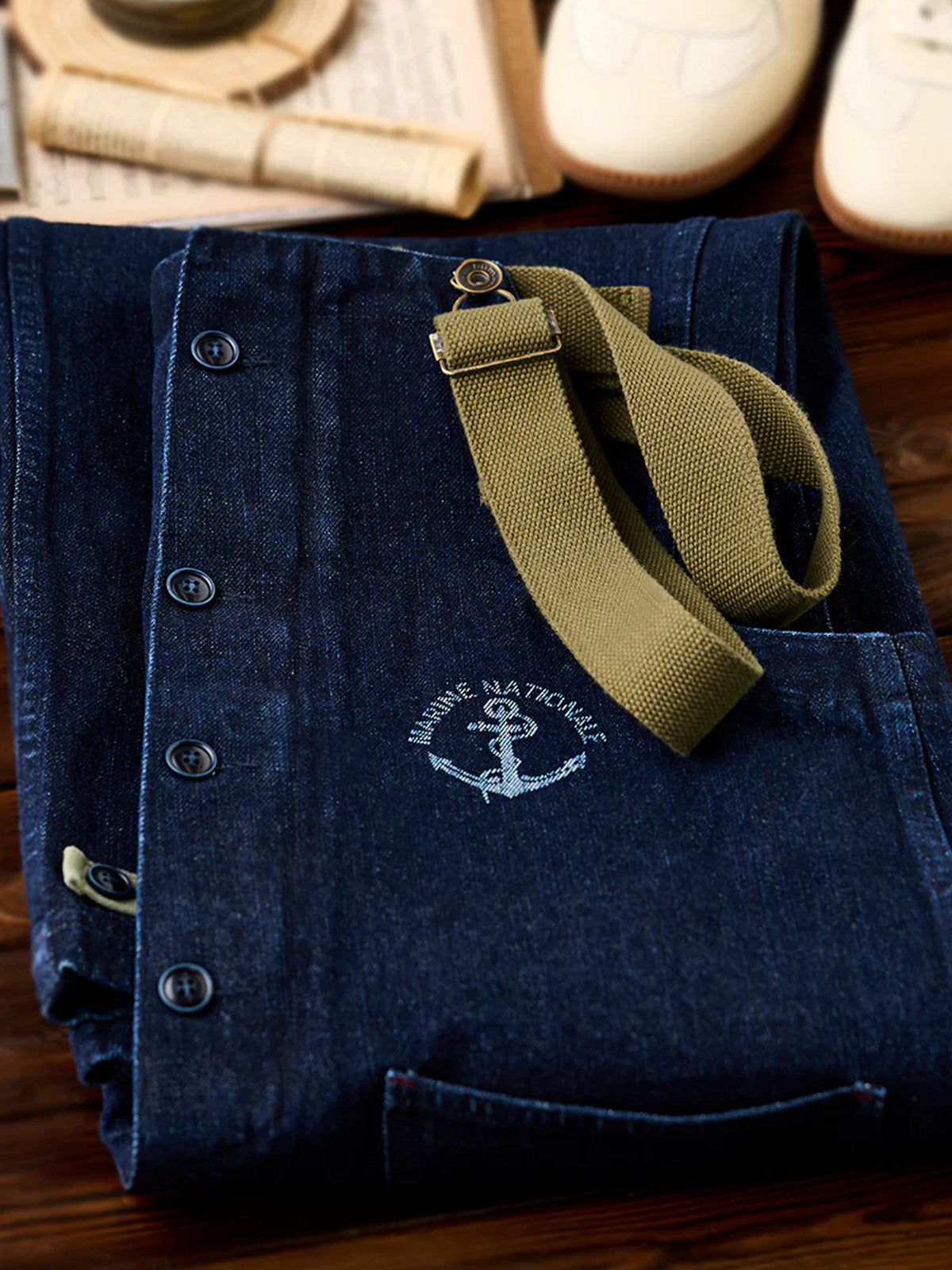 Retro Navy Deck Overalls