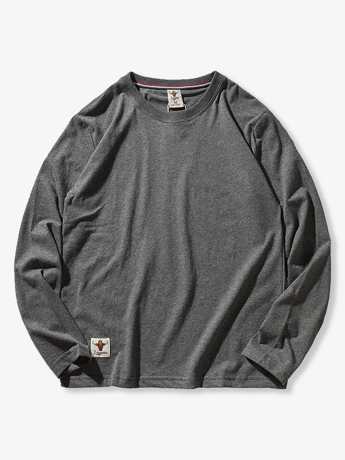 7 Solid Colors- Washed Brushed Cotton Long Sleeve Tee