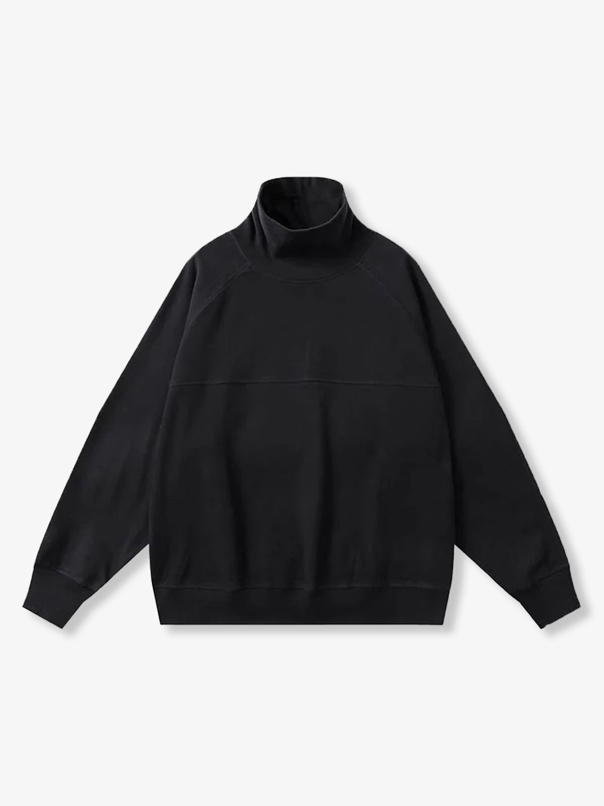 Plain 5-Color Dralon High Neck Sweatshirt