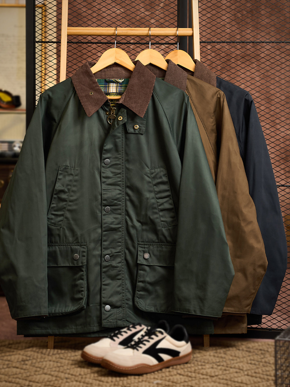 Waterproof Waxed Corduroy Collar Hunting Jacket