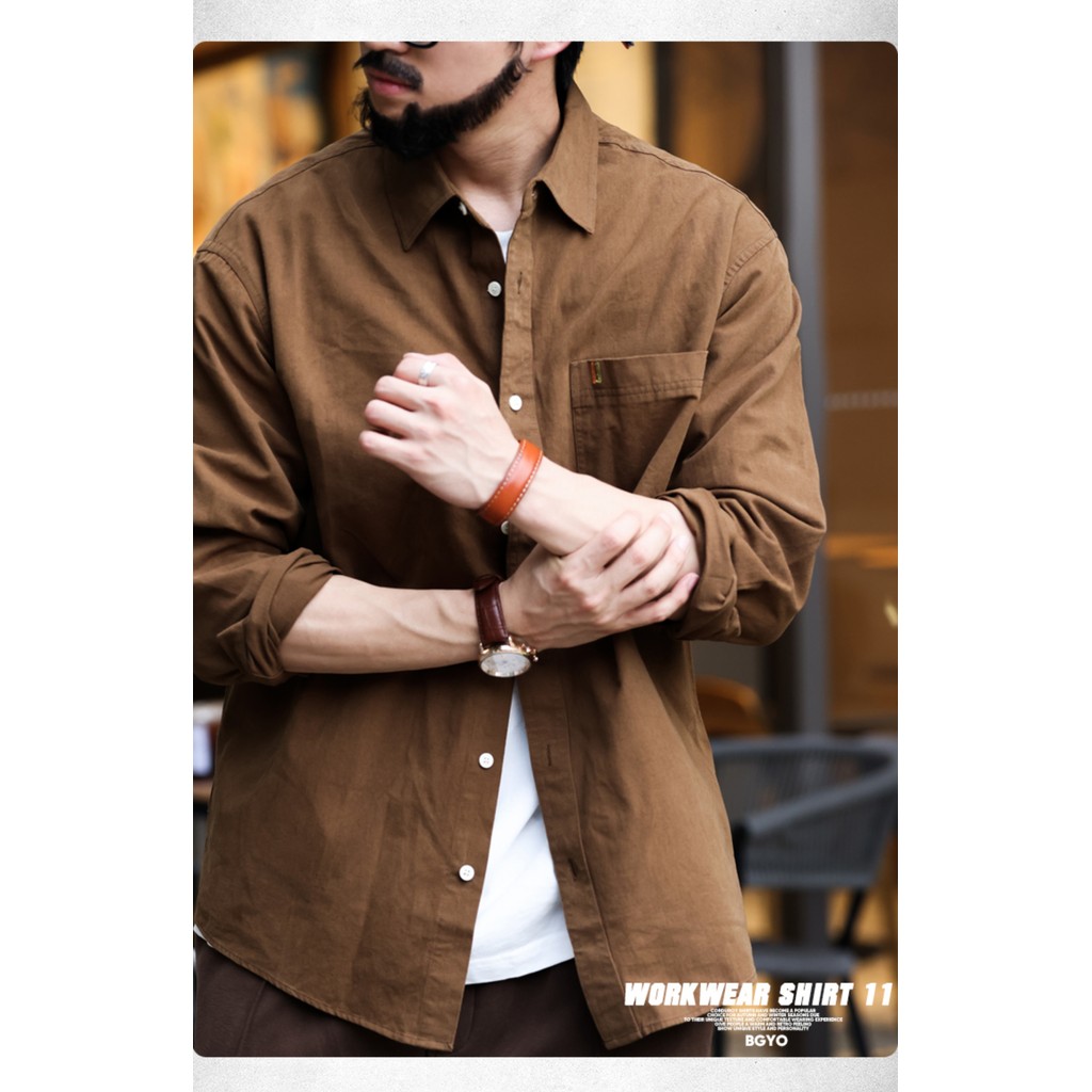 Casual Pure Cotton Long-Sleeved Shirt