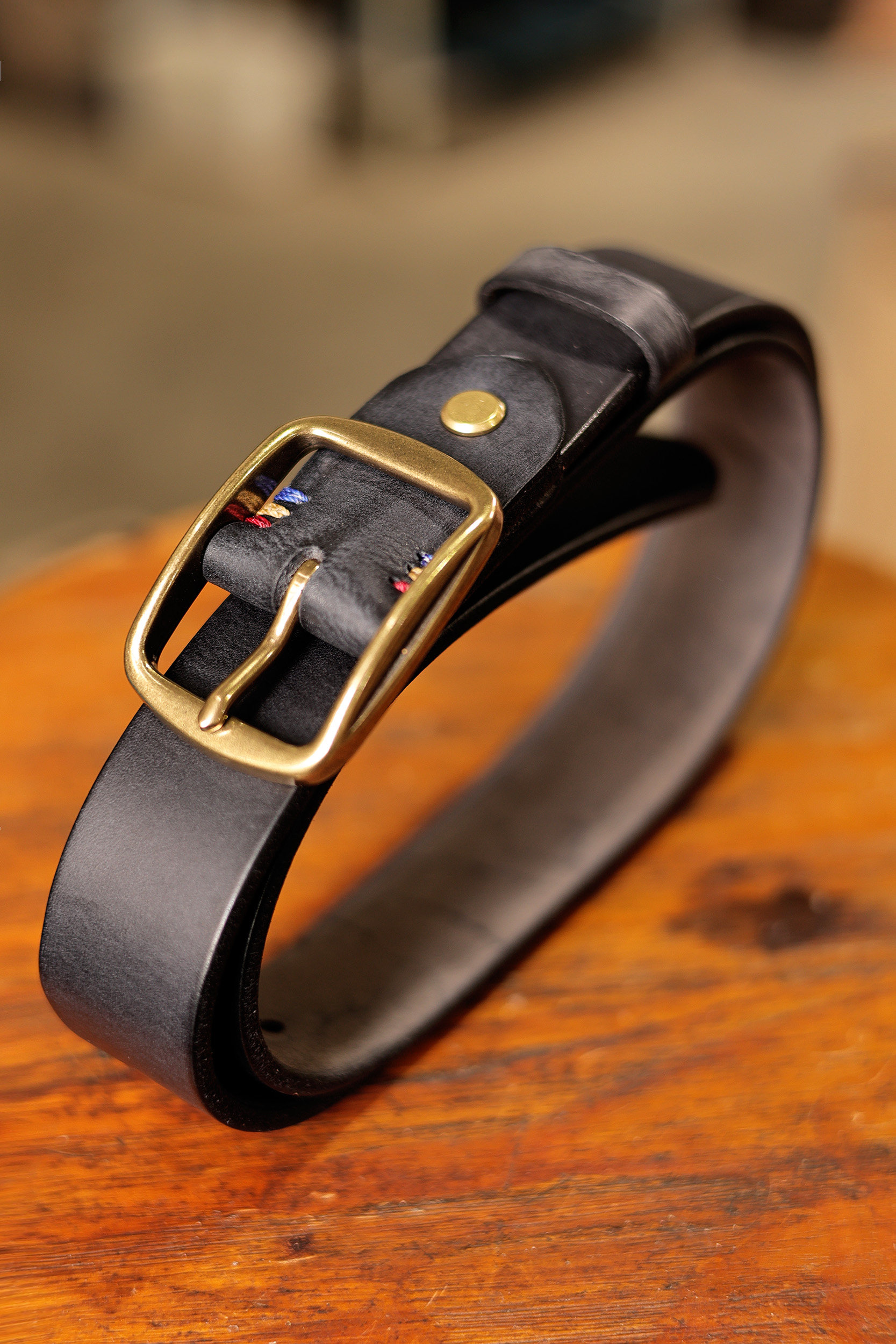 Handmade brass genuine leather belt