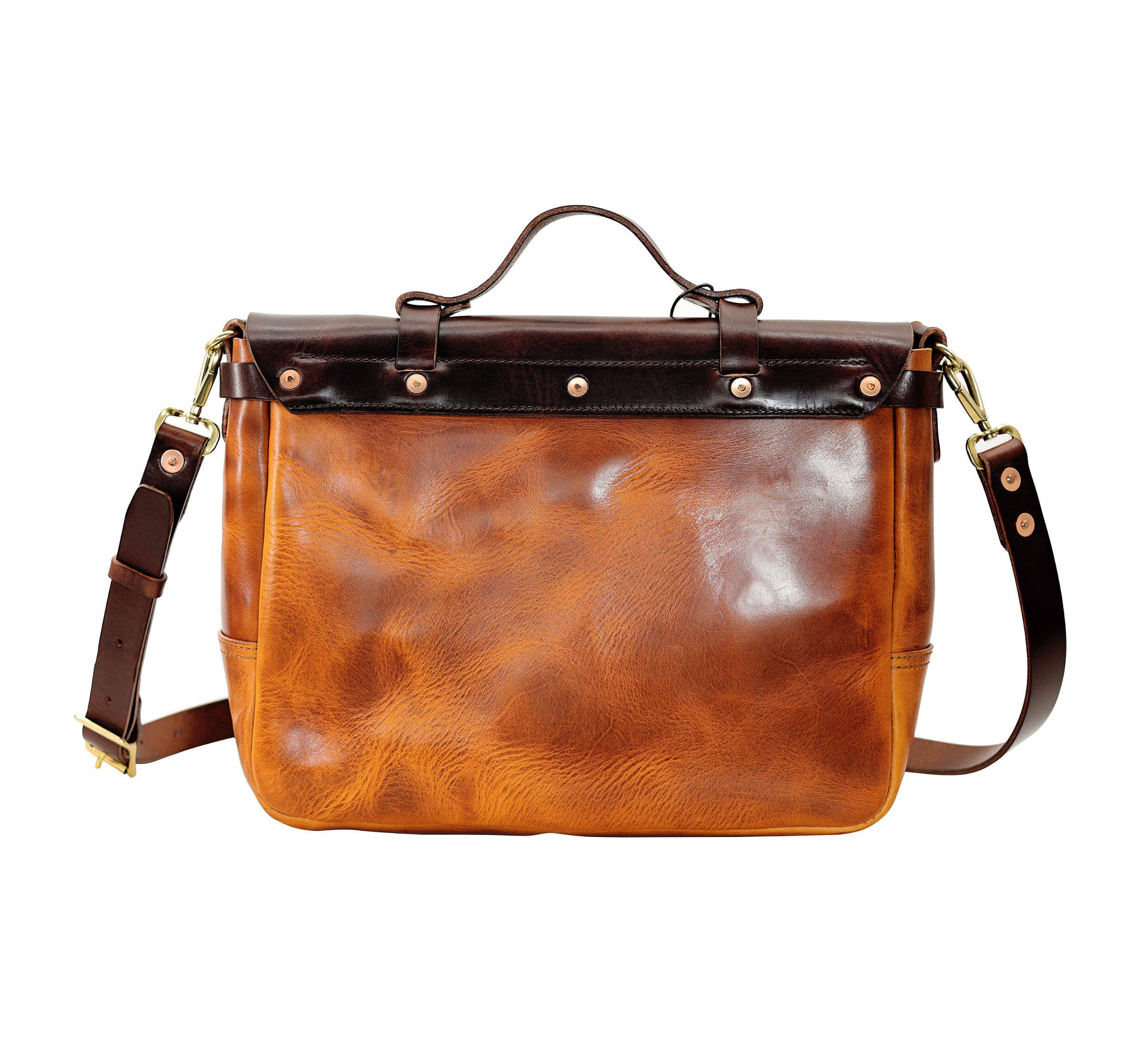 Leather messenger bag