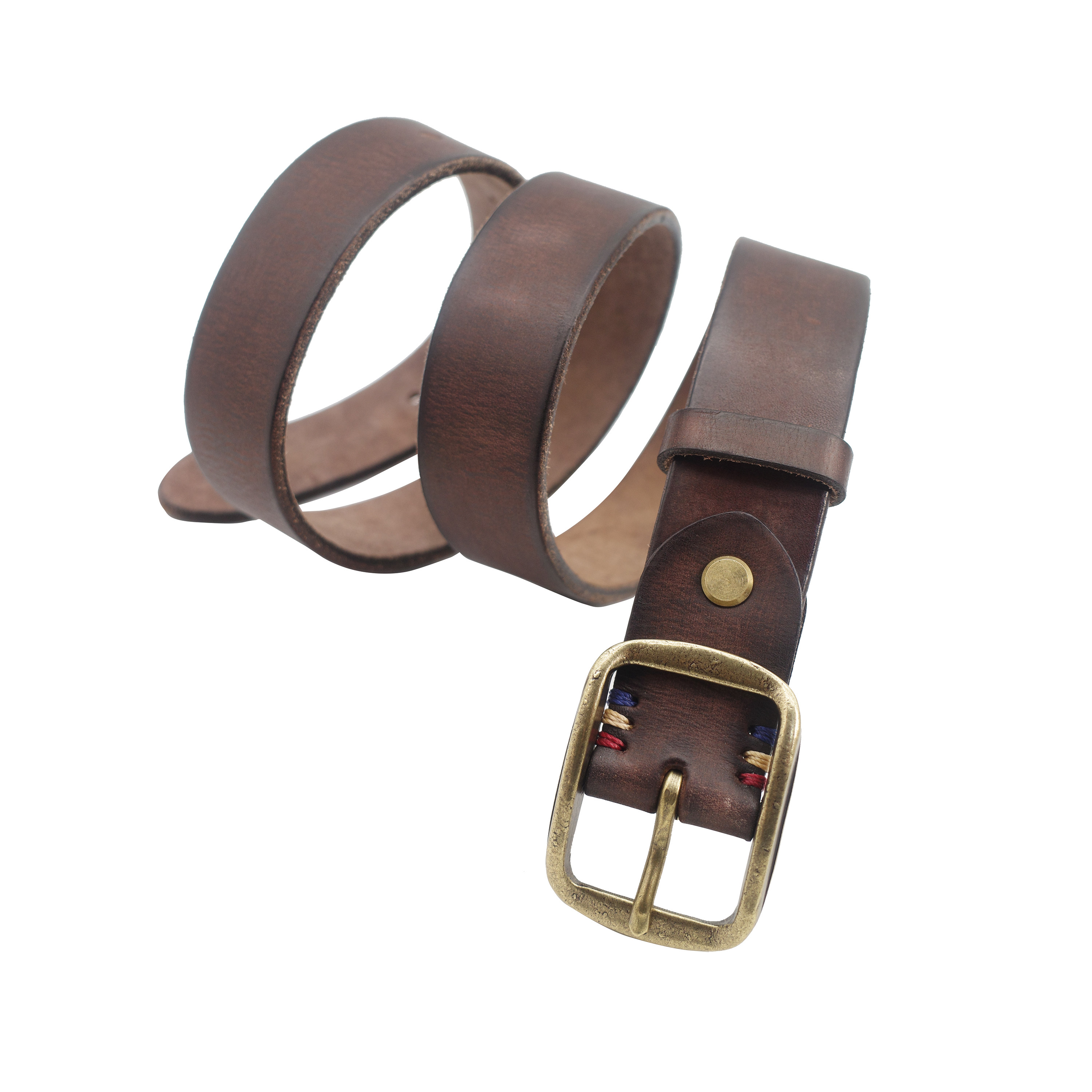 Handmade brass genuine leather belt