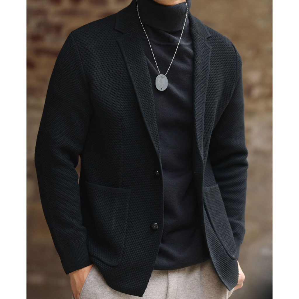 Texture Knitted Suit