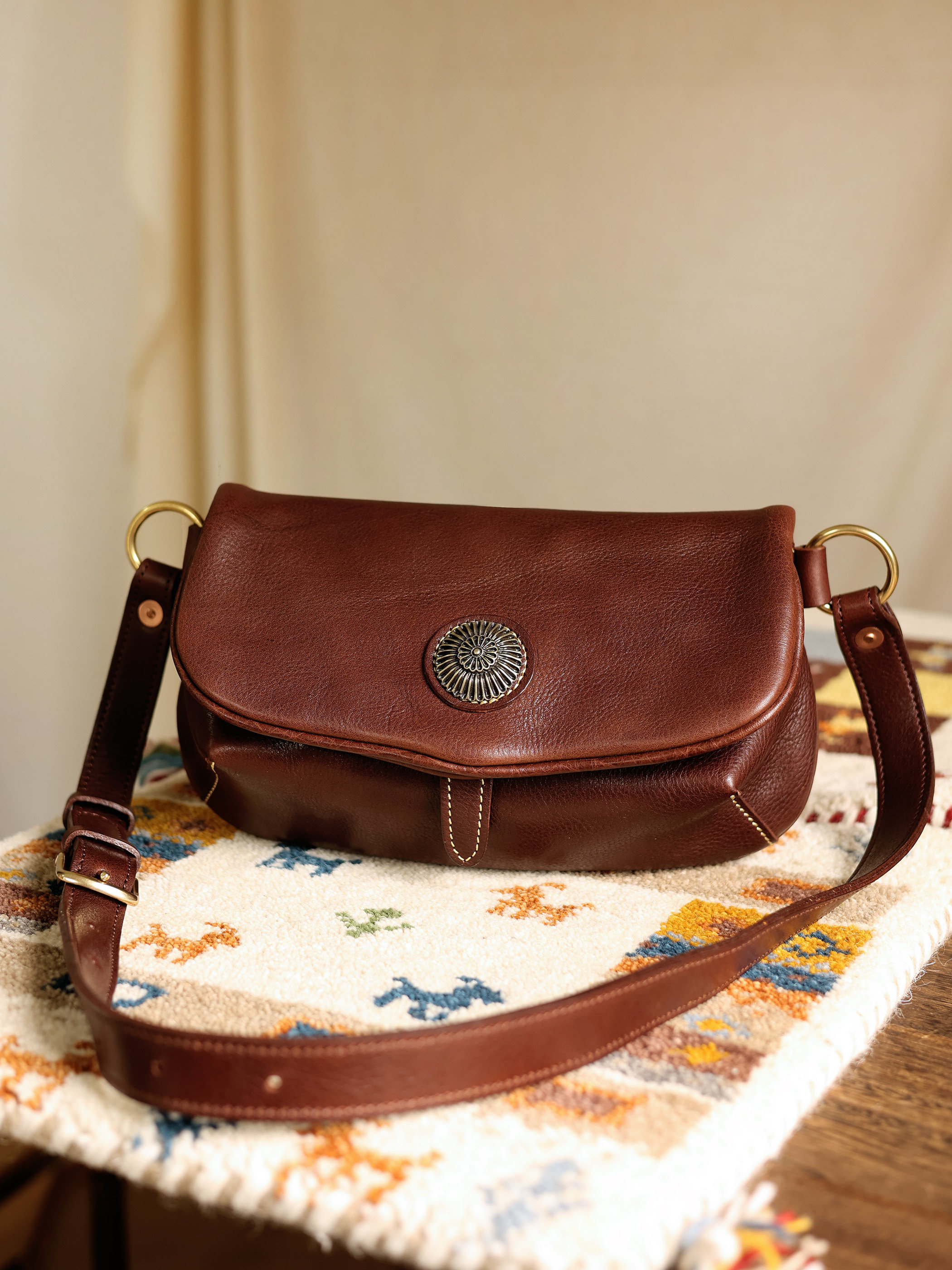 Leather chest bag