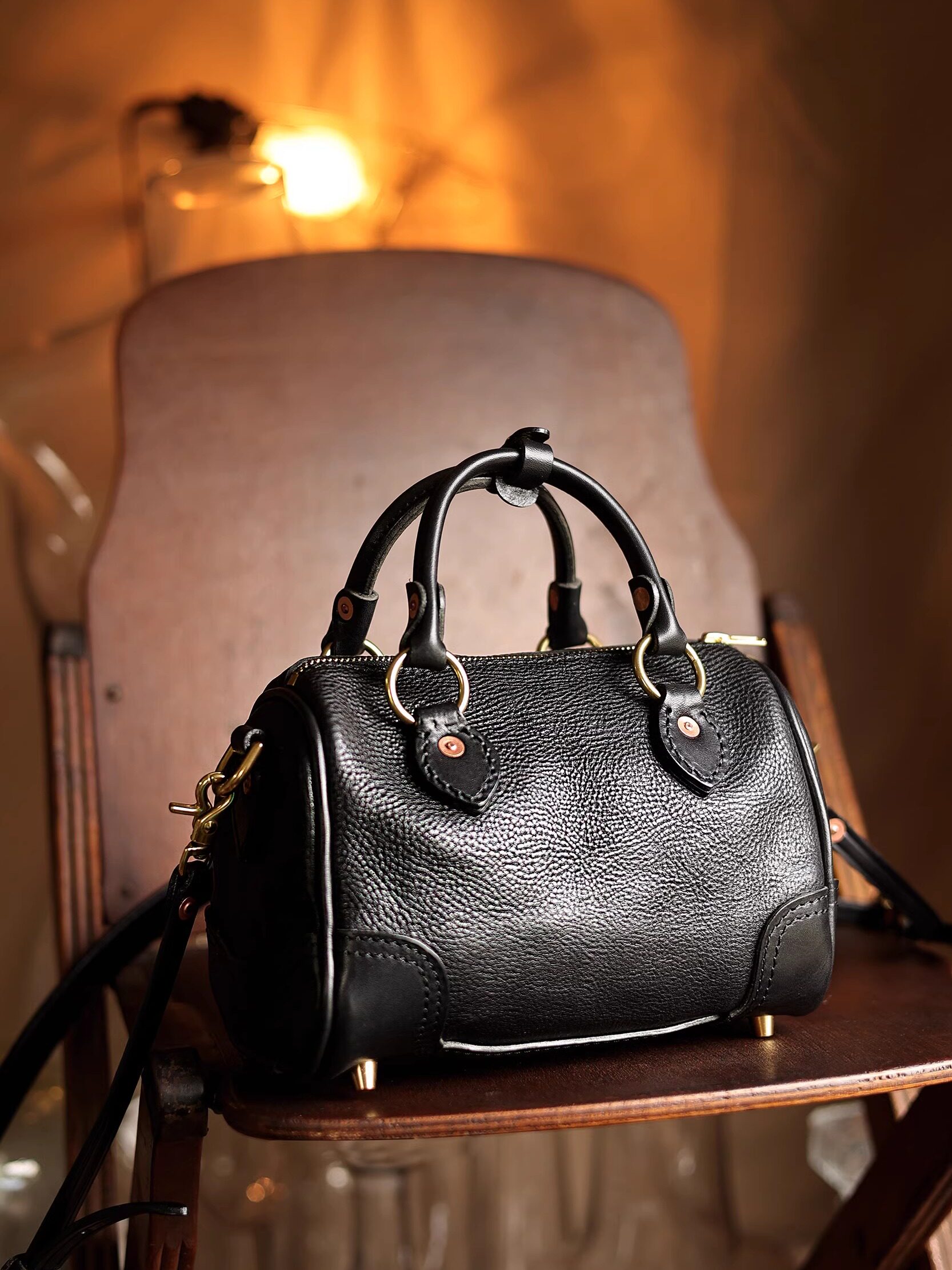 Handmade Single-shoulder Boston Bag