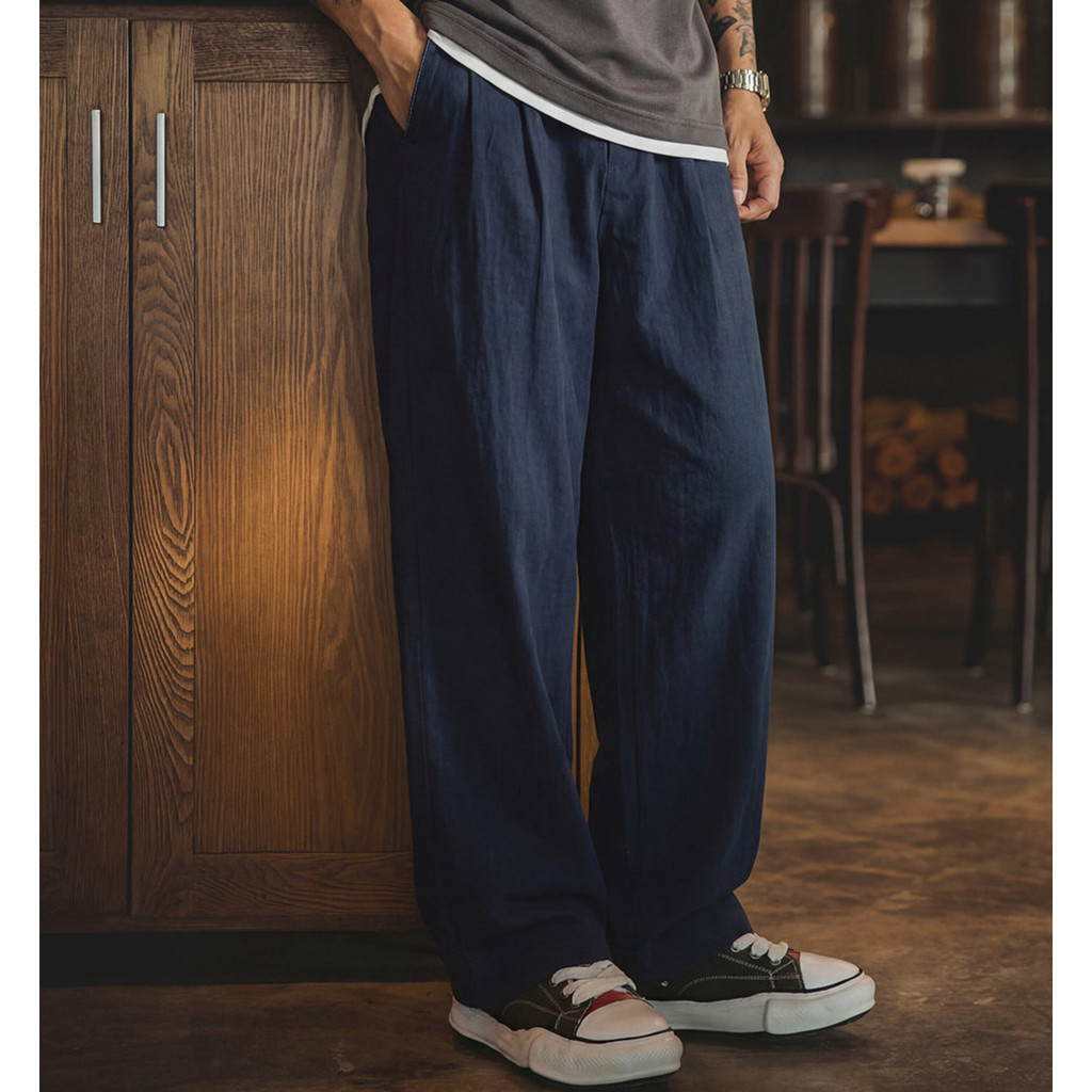 Lyocell Linen Blended Casual Straight Pants