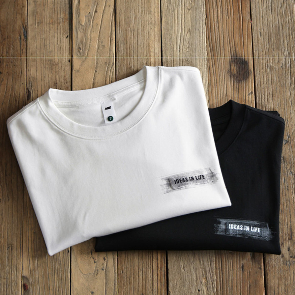 Wuluwear Modal Blended Men's T-Shirt Summer New Style American Cool Breathable Top Loose Smudge Printed Short Sleeve Men