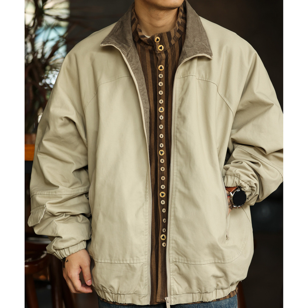 Wuluwear Japanese Retro Gallery Style Stand-Up Collar Jacket Men Sleeve Bag Design cleanfit Tooling Zipper Jacket