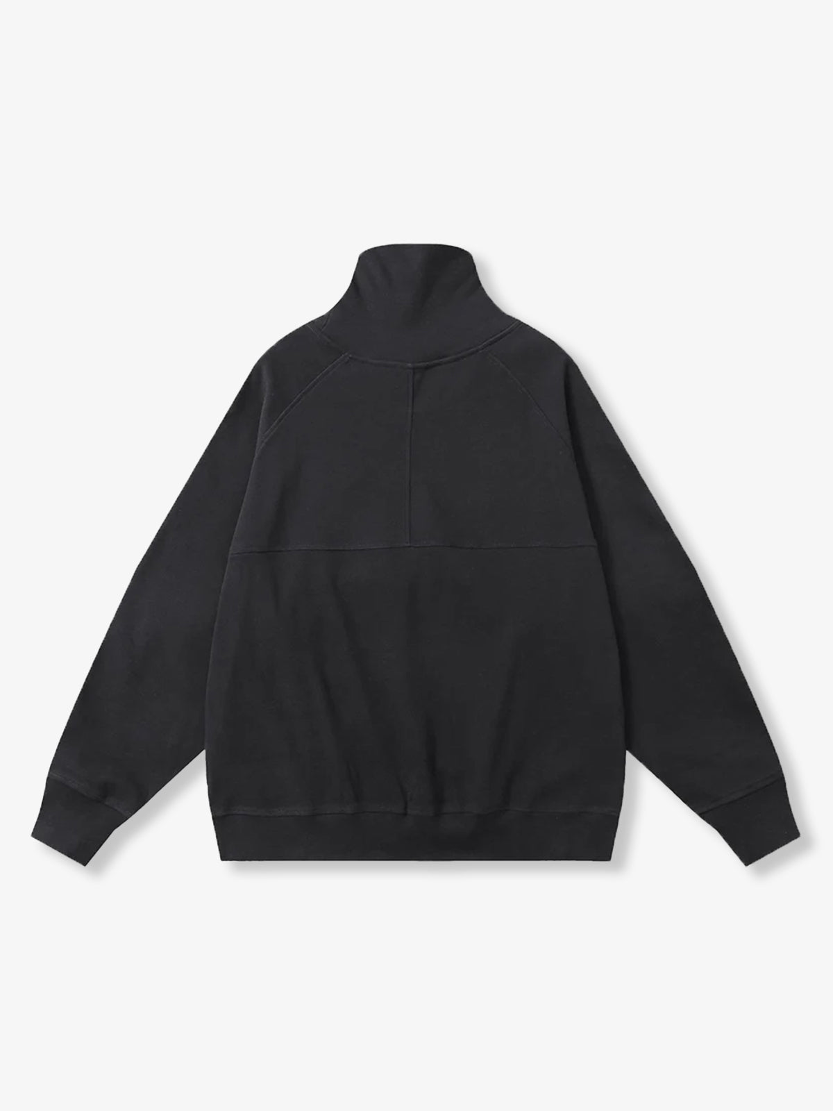 Plain 5-Color Dralon High Neck Sweatshirt