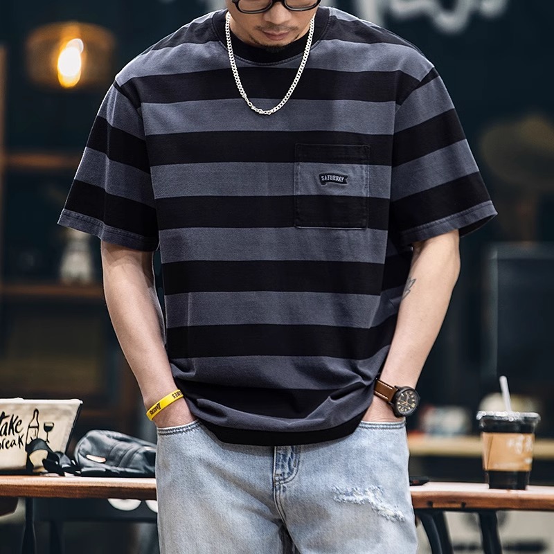 Pure Cotton Striped T-Shirt