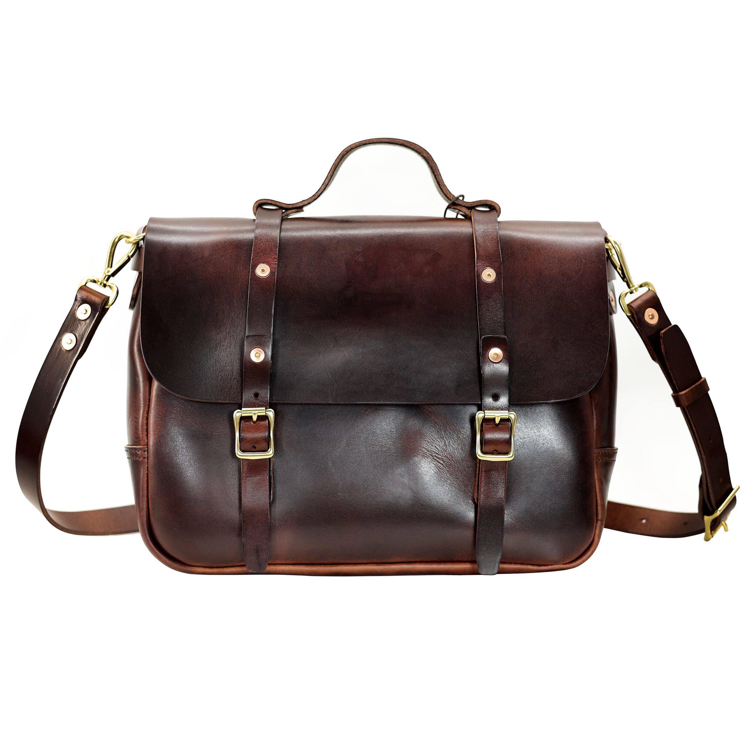 Leather messenger bag