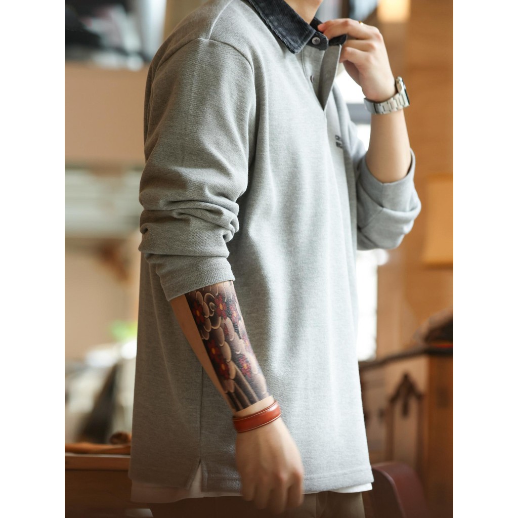 Neckline Long-Sleeved POLO