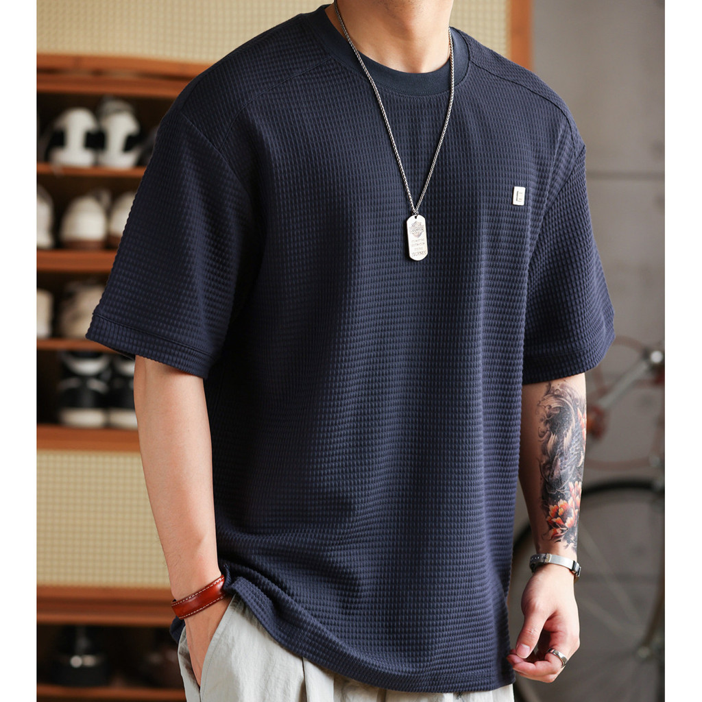 220g Waffle Textured Cool Breathable T-Shirt