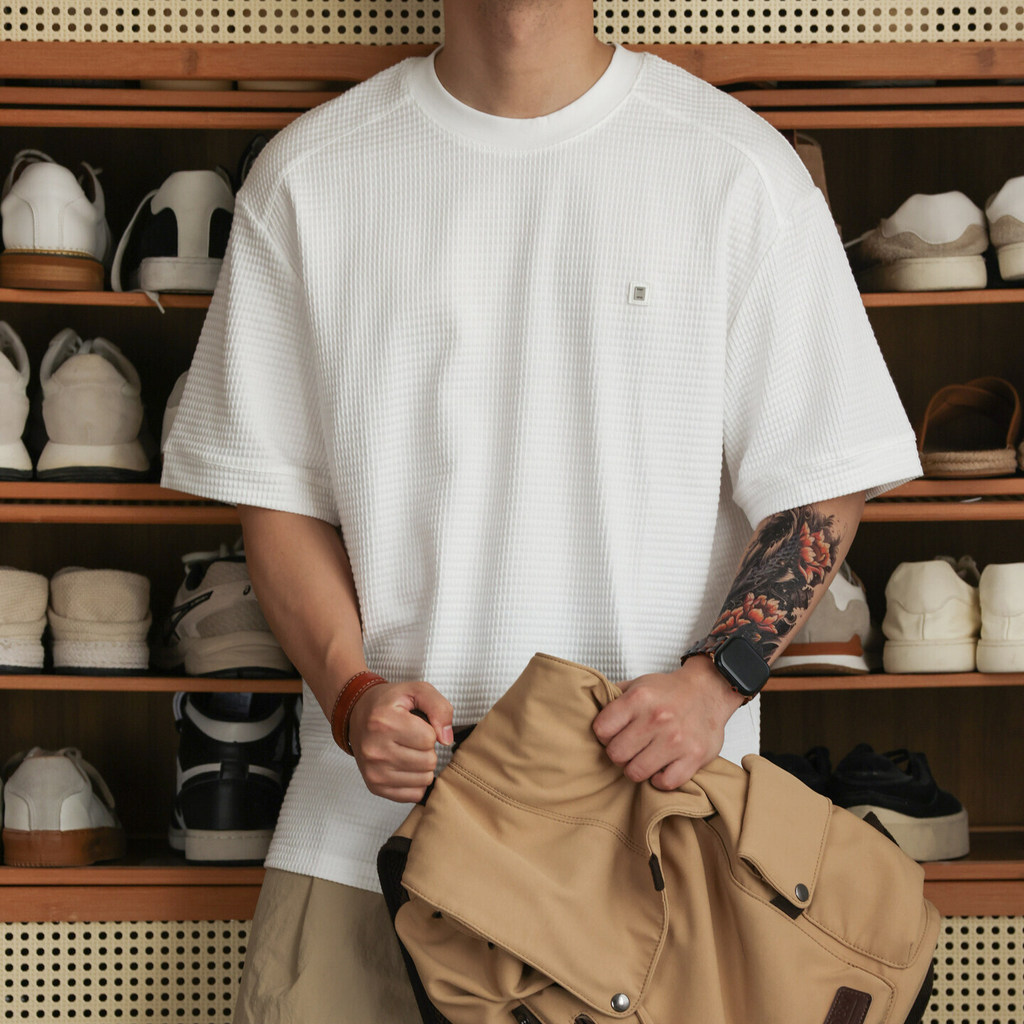 220g Waffle Textured Cool Breathable T-Shirt