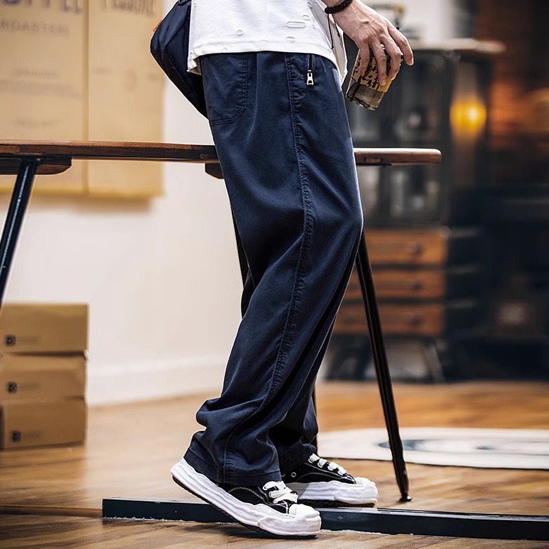 Cool Ice Silk Straight Casual Thin Jeans