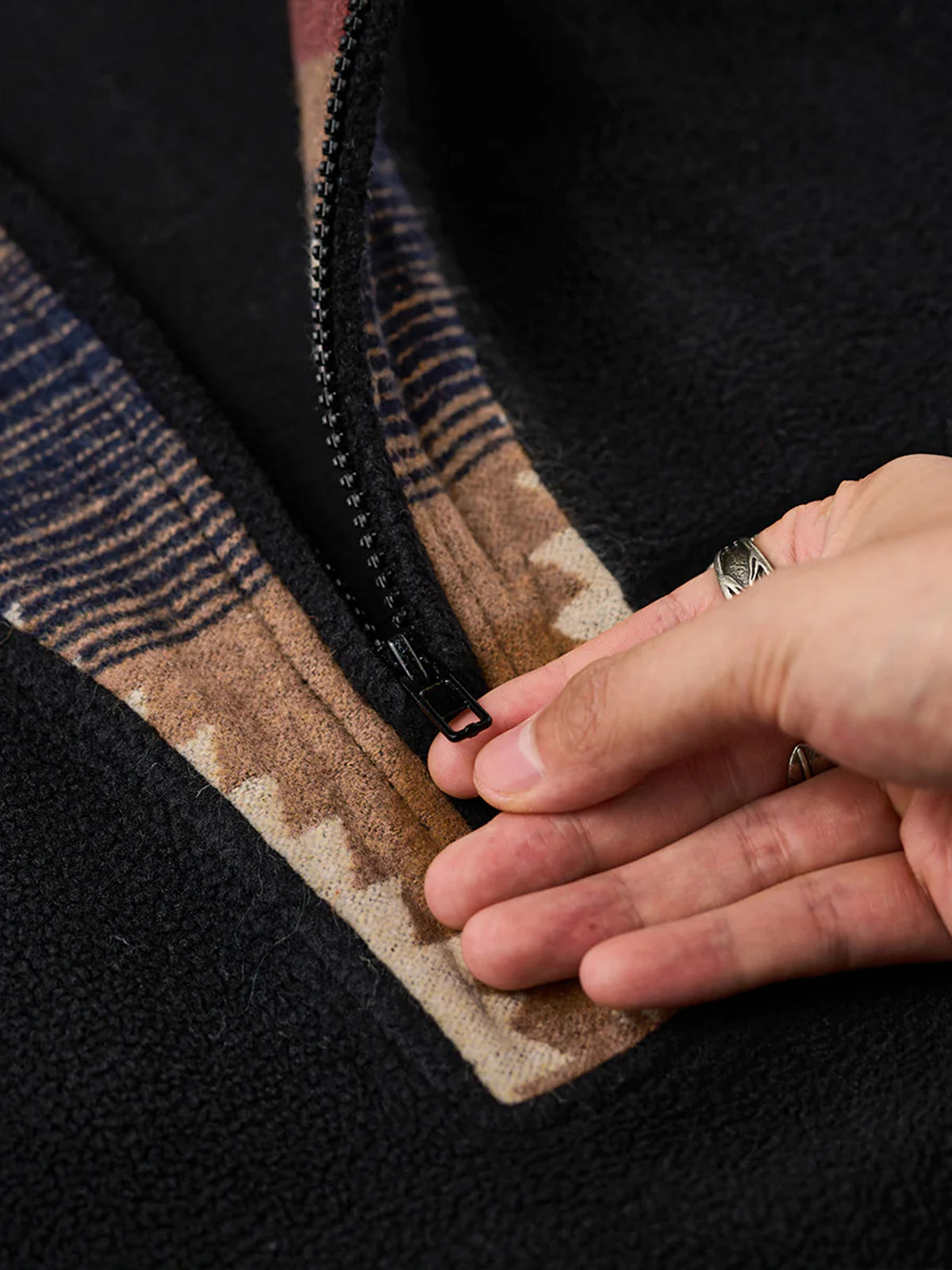 Navajo Half-Zip Polar Fleece Pullover Sweatshirt