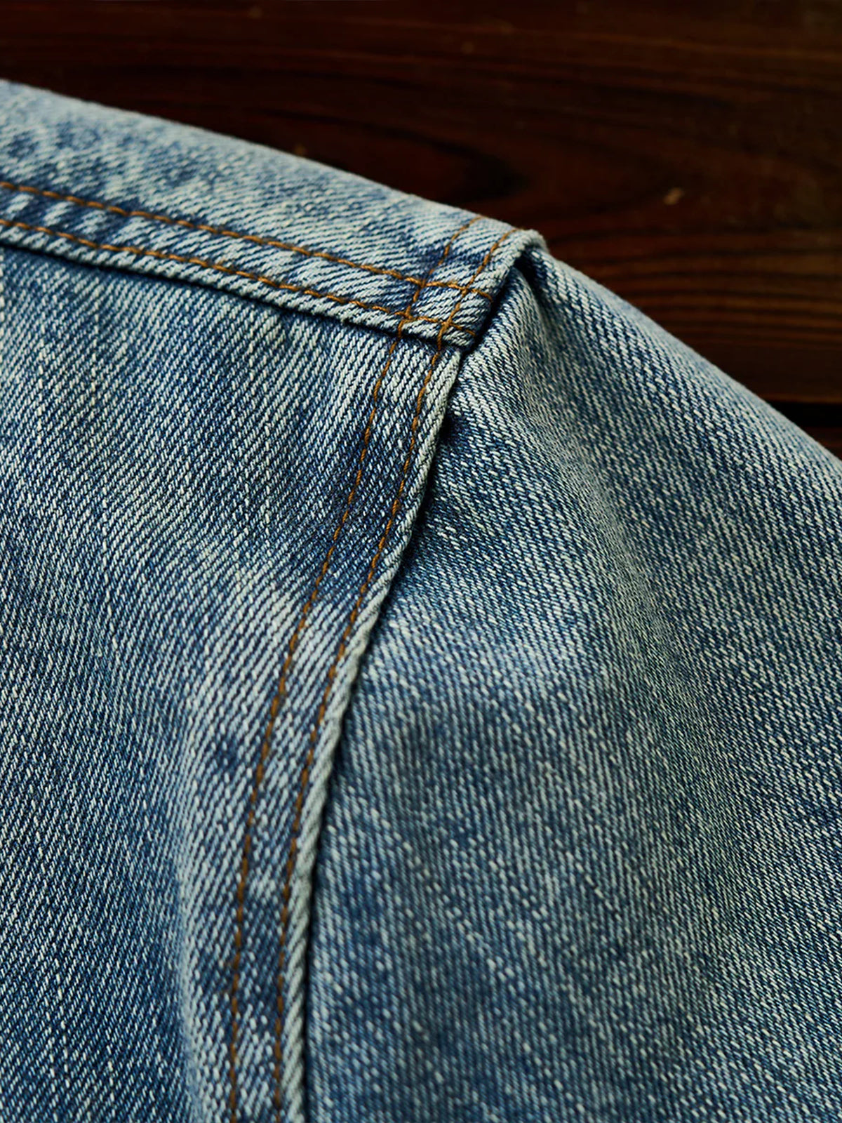 W Mini Embroidery Stone-Washed Denim Work Jacket