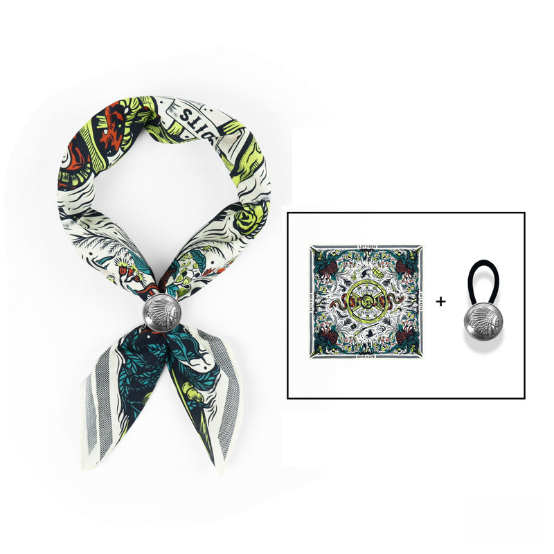 Bike bandanas with leather clips