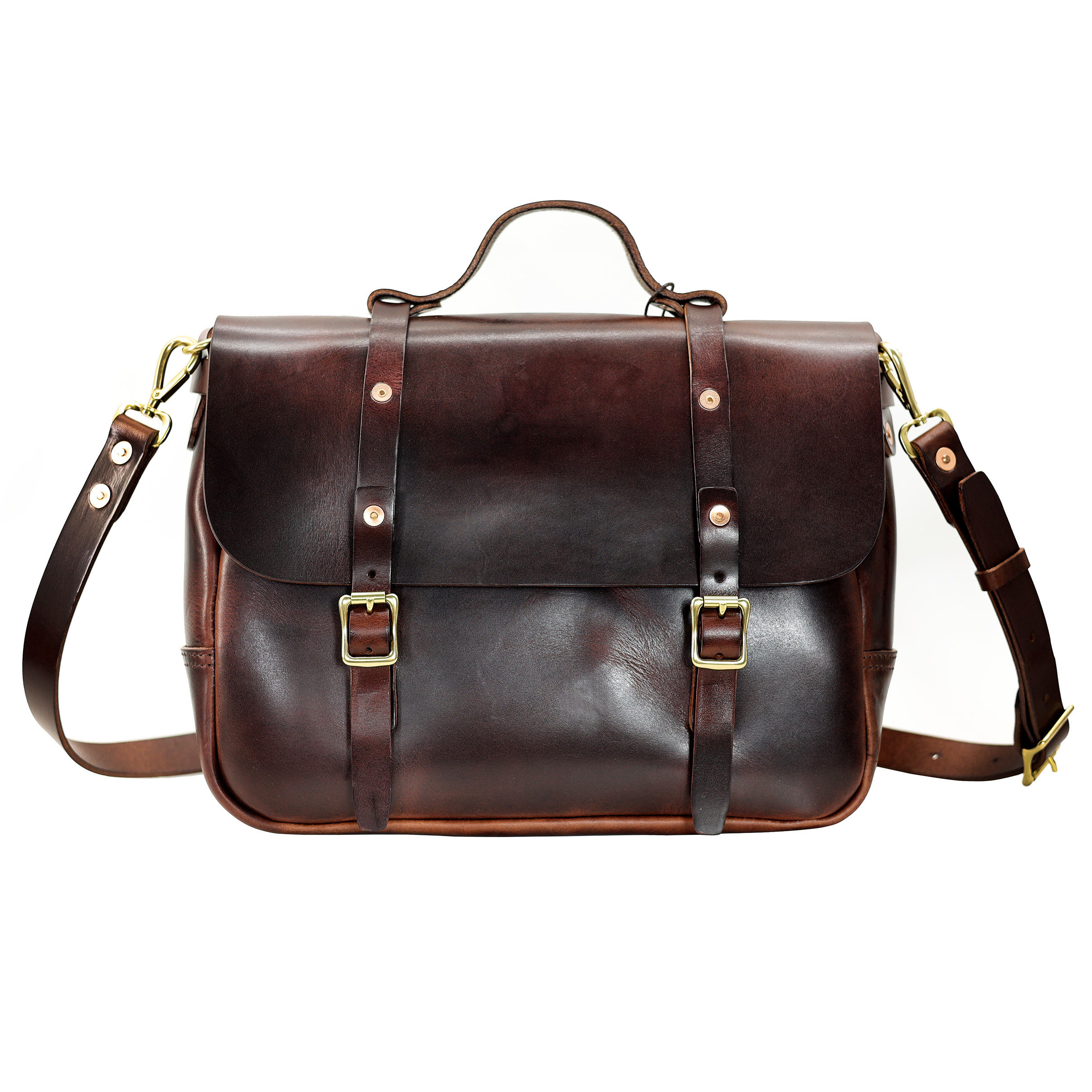Leather messenger bag