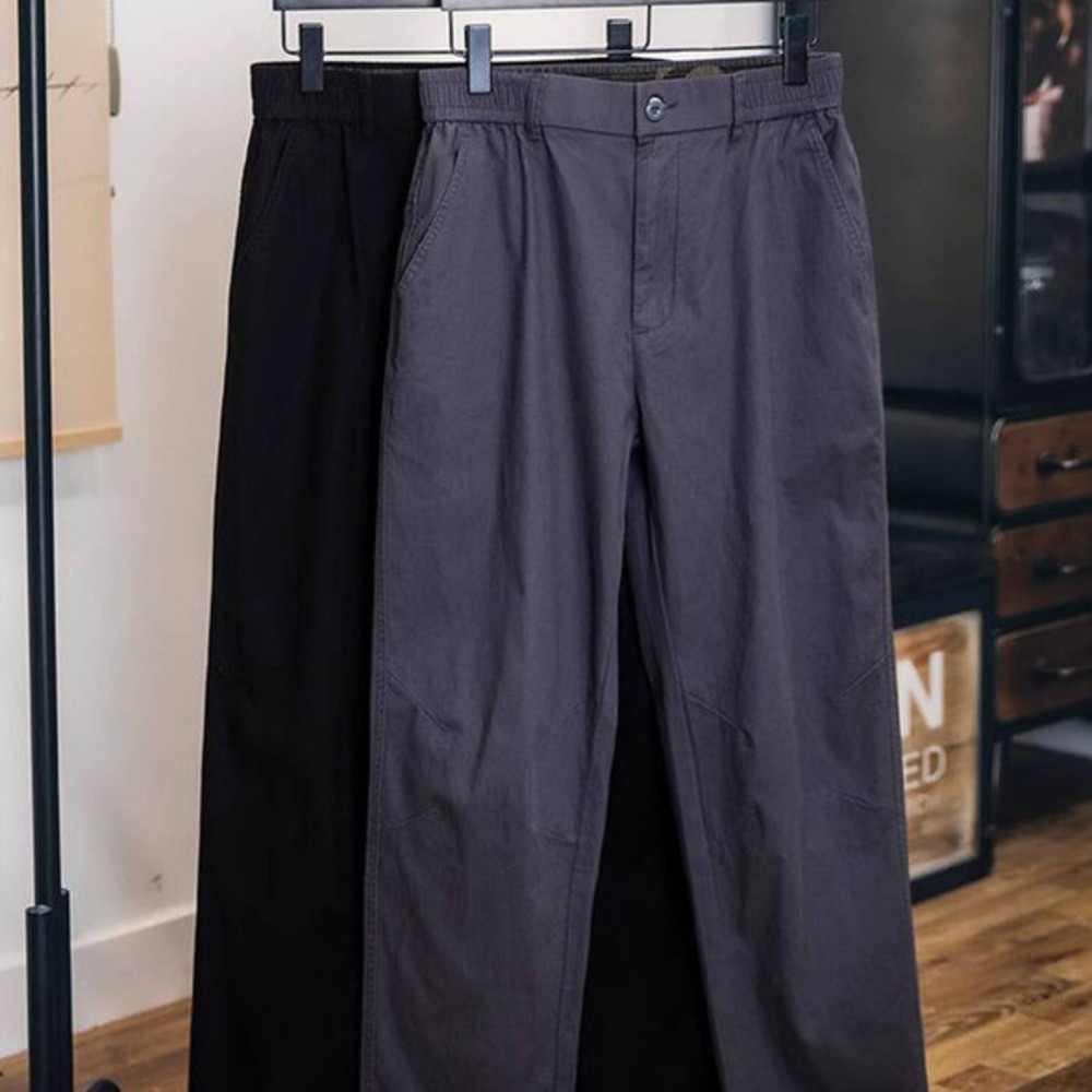 Overalls Men Spring Stretchy Straight Casual Pants Men's Plus Size Pants