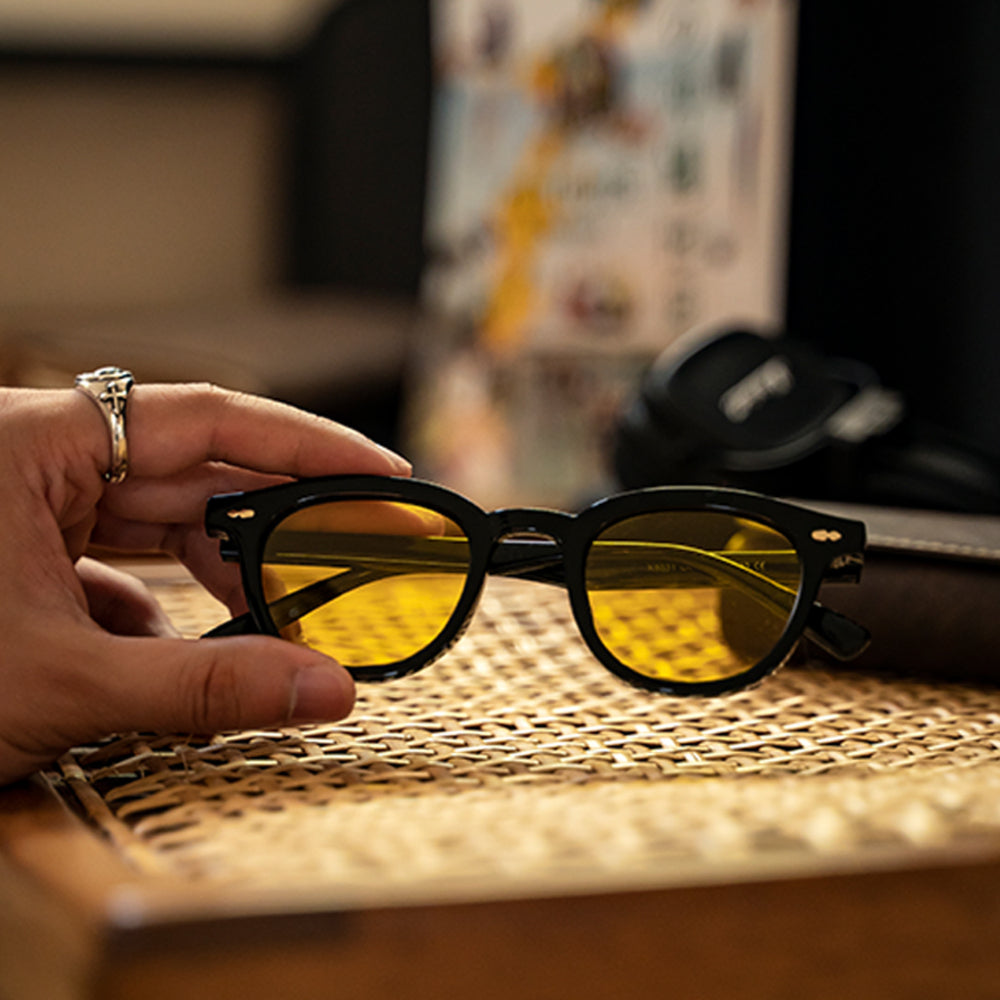 Ivy round frame glasses blue light blocking sunglasses acetate glasses frame