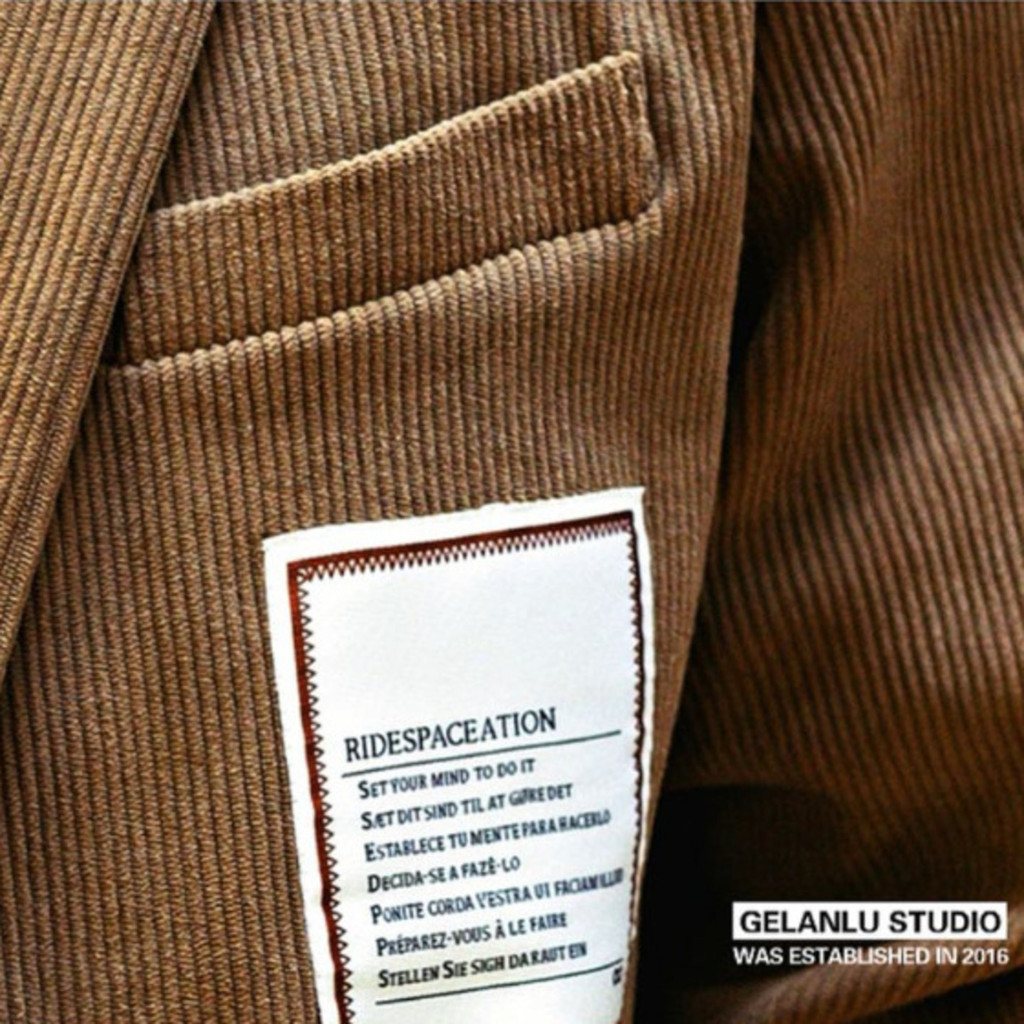 High-End Retro Small Suit Jacket Men Autumn Street Wear Ruffian Handsome Casual Corduroy Suit British Jacket