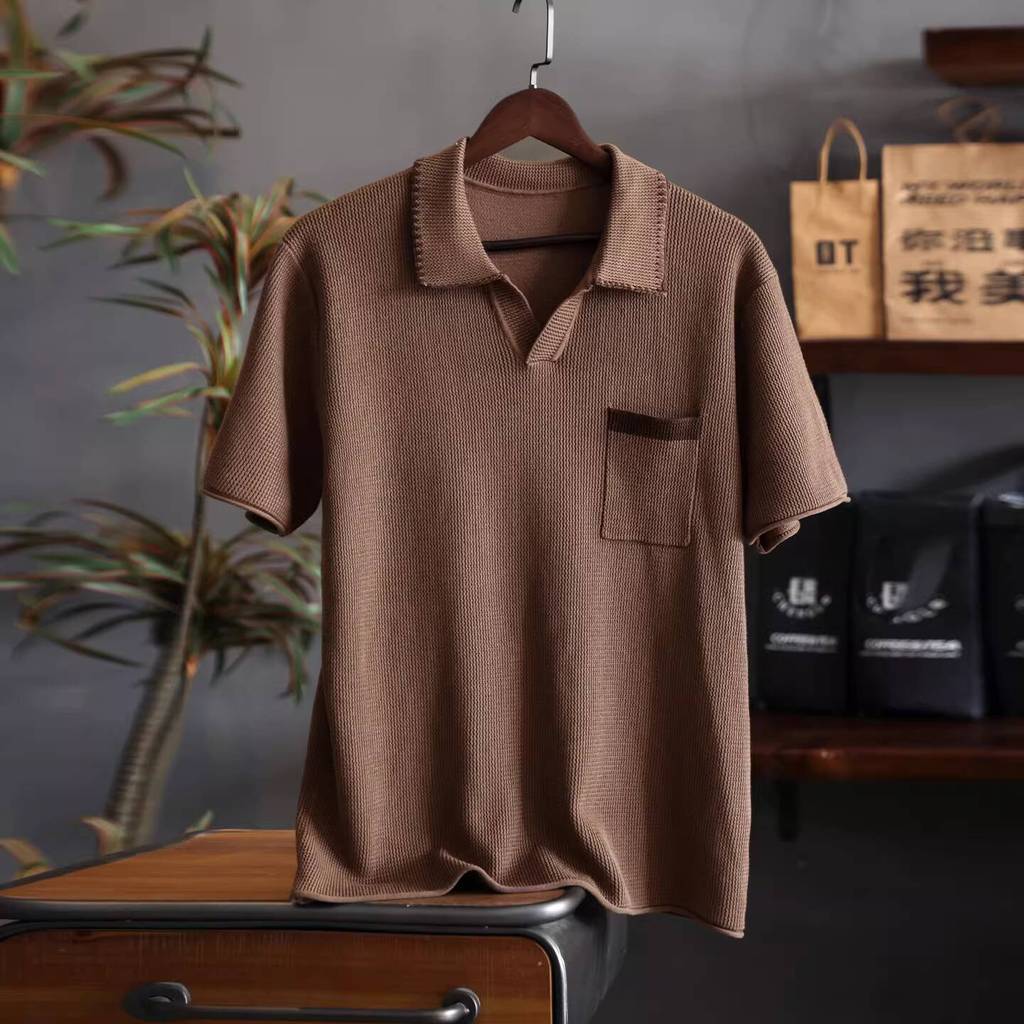376g Heavy Seagull Collar Polo Shirt