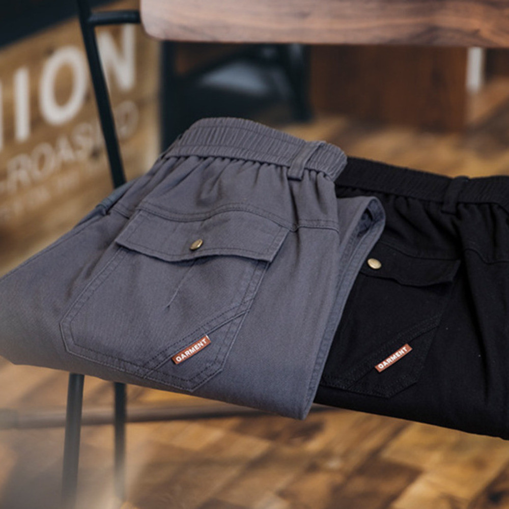 Overalls Men Spring Stretchy Straight Casual Pants Men's Plus Size Pants