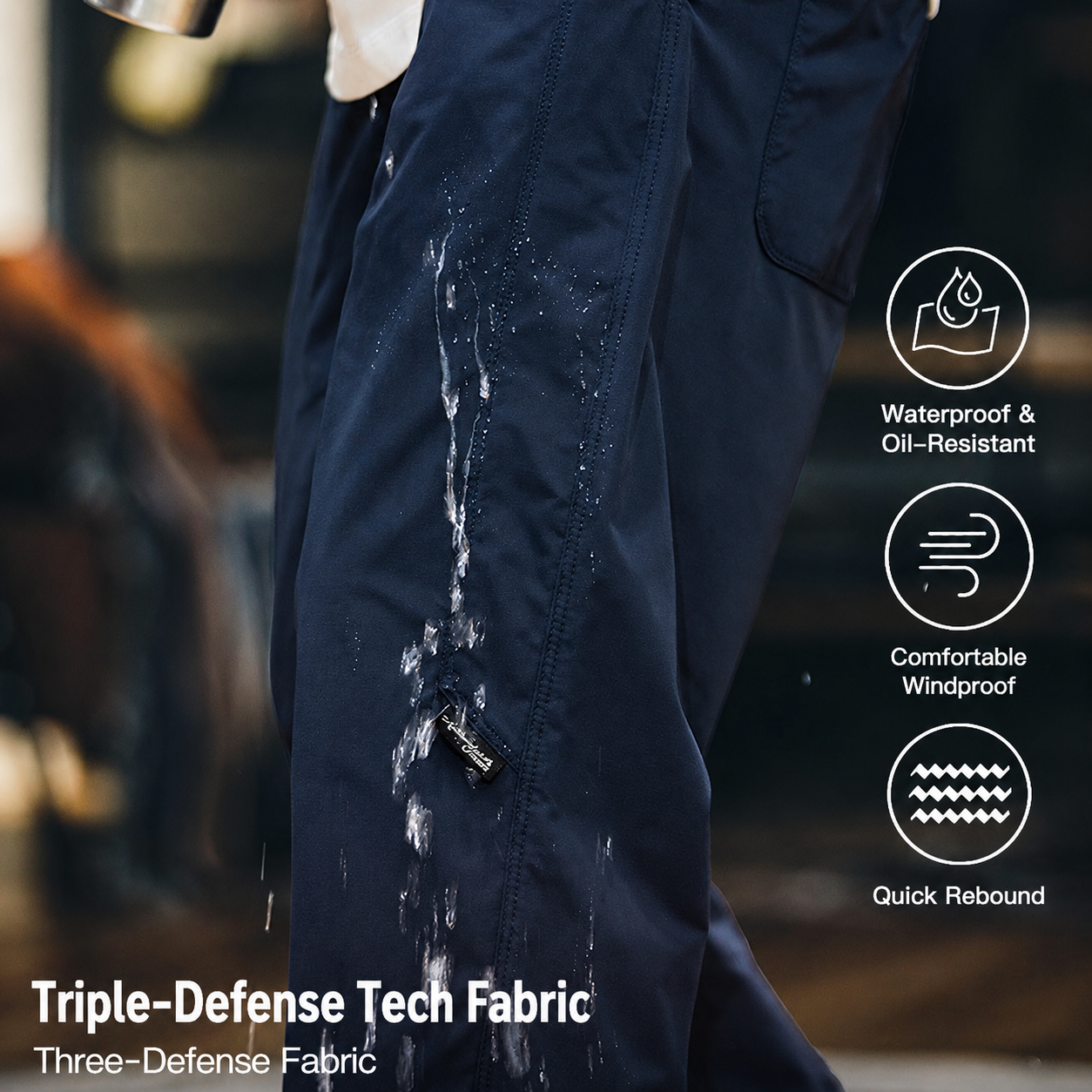 Straight Casual Pants Outdoor Three-Proof Jacket Men's Thin Style Quick-Drying Sports Pants