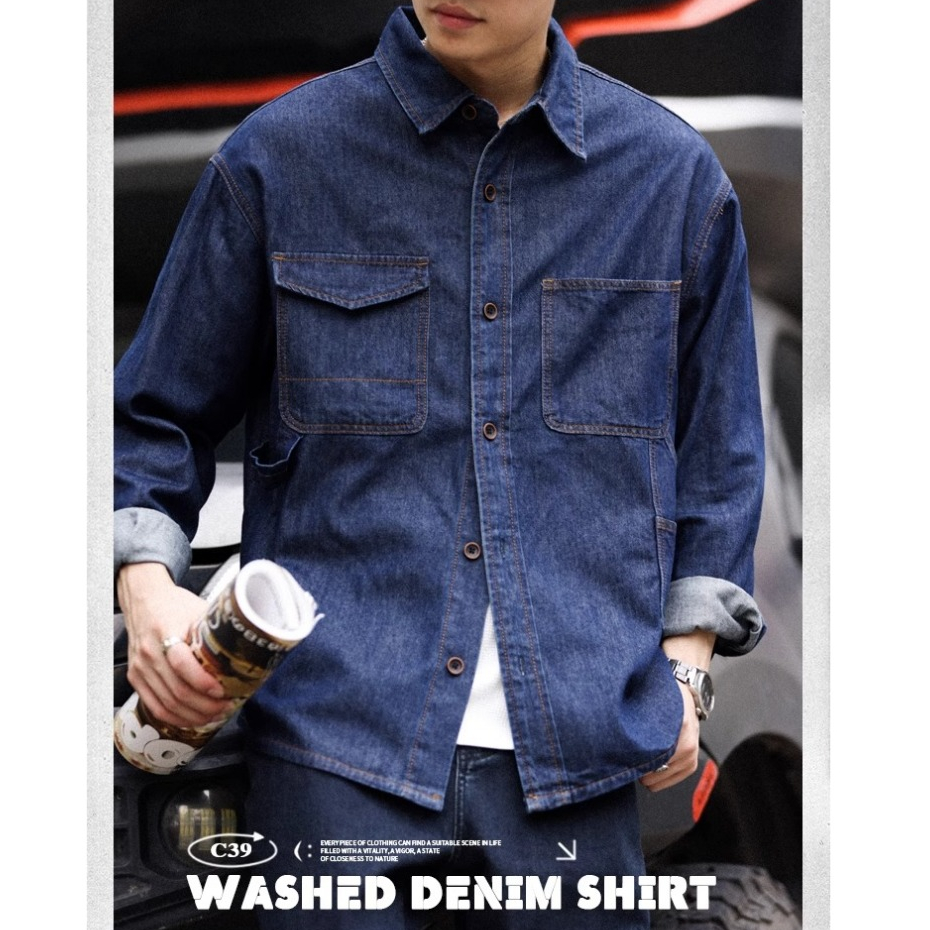 Primary Color Soft Denim Shirt