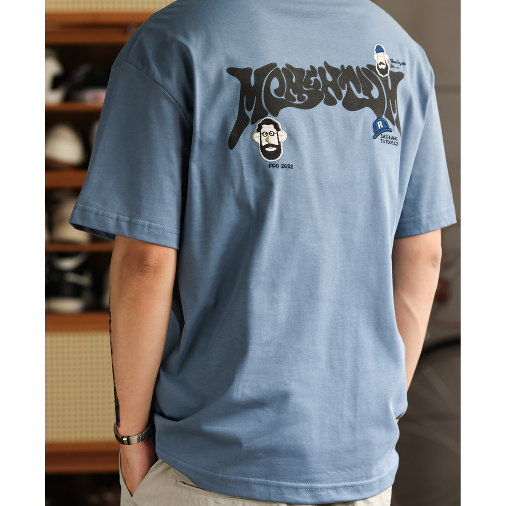 245g Fun Embroidered Printed T-Shirt