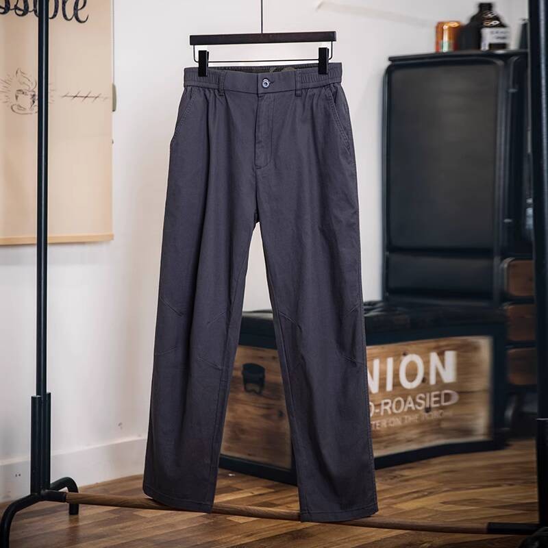 Overalls Men Spring Stretchy Straight Casual Pants Men's Plus Size Pants