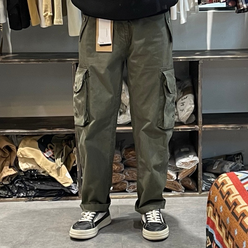 M65 Cargo Pants for Men 100% Cotton Multi-Pocket Long Pants Army Green Casual Pants